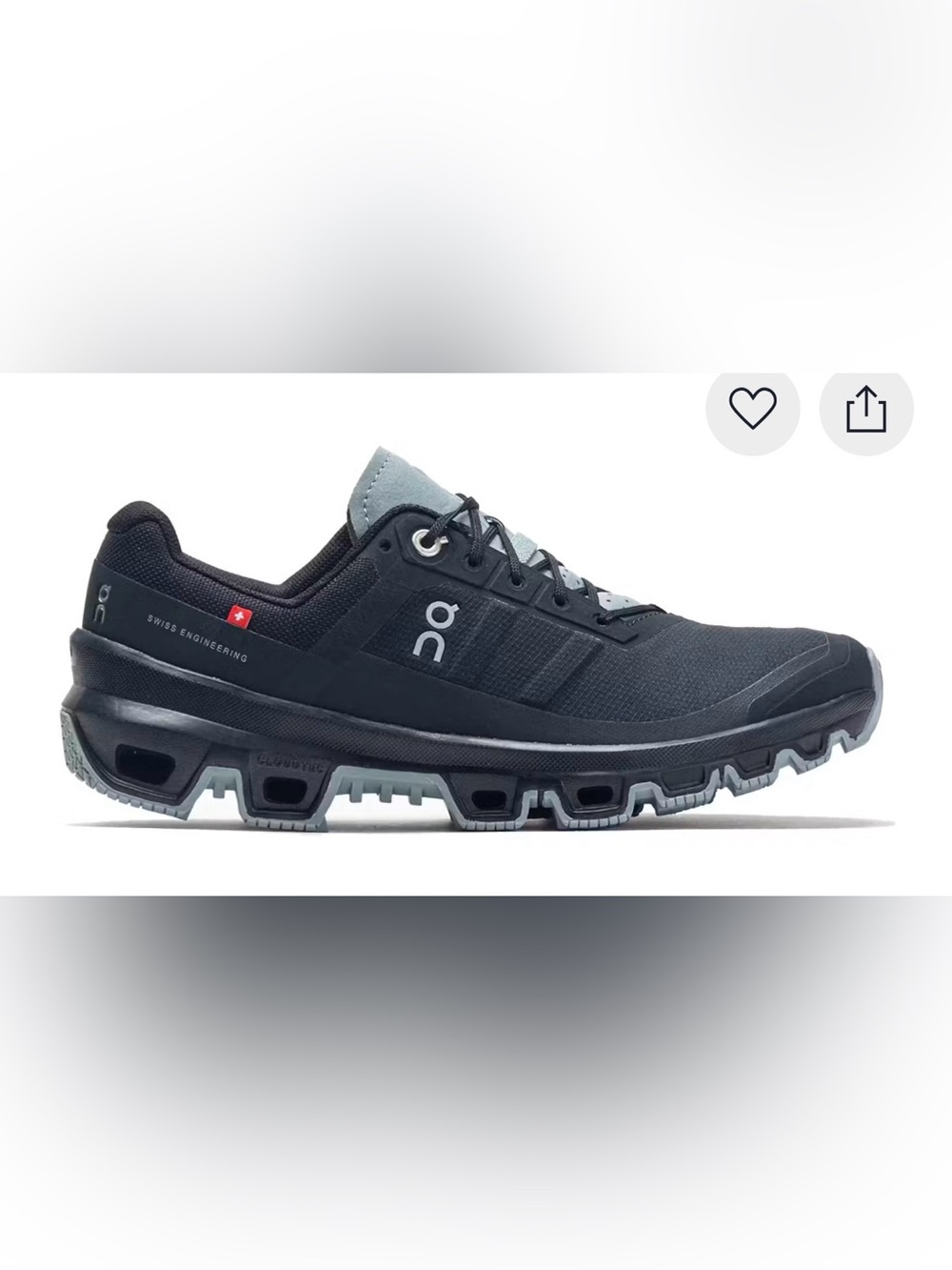 On Running Women's Black and Gray Trail Sneakers
